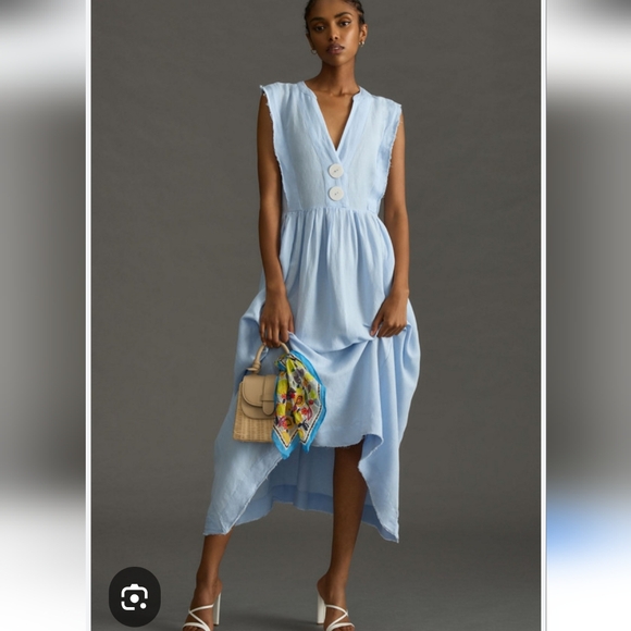 NWT Anthropologie Maeve V-Neck Apron Dress - Picture 1 of 9